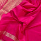 Shade of Grace Dark Pink Mashru Silk Banarasi Saree