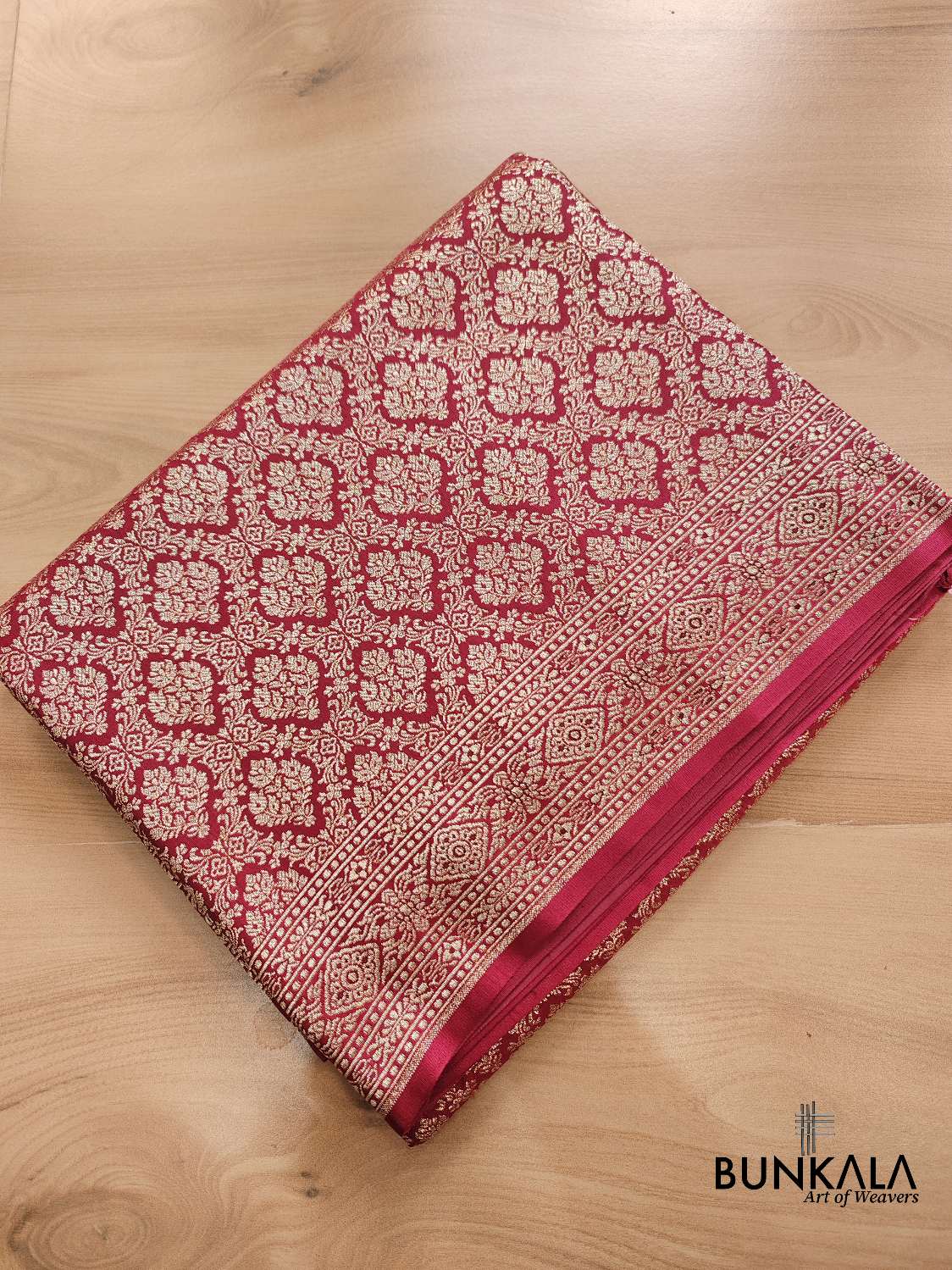 Bridal Beauty Dark Maroon Mashru Silk Banarasi Saree