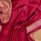 Bridal Beauty Dark Maroon Mashru Silk Banarasi Saree