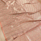 Glimmering Peach Meenakari Mashru Silk Banarasi Saree