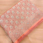 Glimmering Peach Meenakari Mashru Silk Banarasi Saree