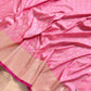 Light Pink Mashru Silk Leaf Design Jamewar Weaved Allover Small Buti Banarasi Saree