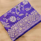 Royal Plum Melody Purple Two Tone Floral Nakshi Heritage Design Pure Katan Silk Kadwa Handwoven Meenakari Banarasi Saree