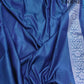 Navy Blue Mashru Silk Jamewar Weaved Floral Jaal Design Banarasi Saree