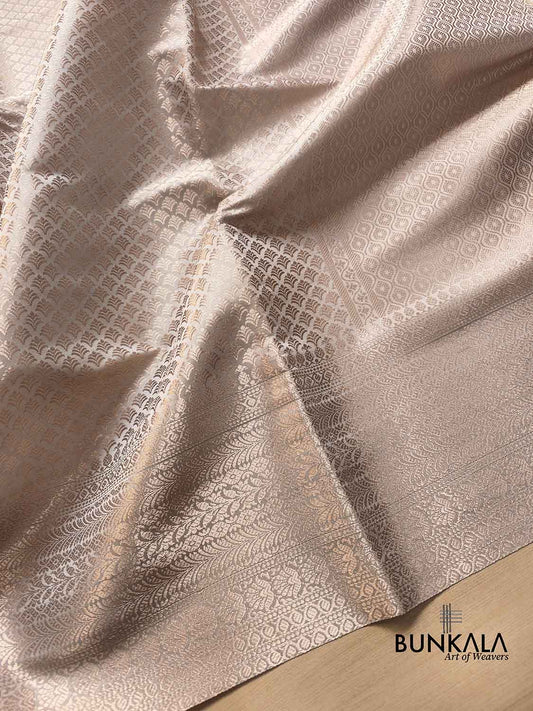 Grey Brocade Weaved Silk Banarasi Saree