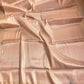 Peach Brocade Weaved Silk Banarasi Saree