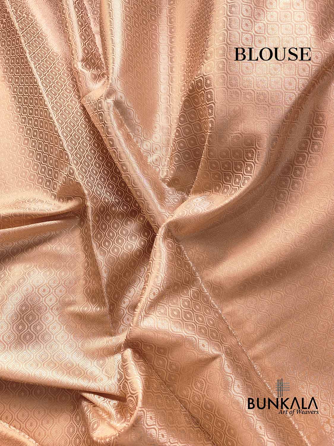 Peach Brocade Weaved Silk Banarasi Saree