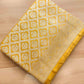 Golden Glow Yellow Mashru Silk Banarasi Saree