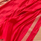 Red Banarasi Mashru Silk Saree