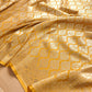 Mastard Yellow Mashru Silk Banarasi Saree