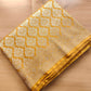 Mastard Yellow Mashru Silk Banarasi Saree