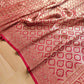 Maroon Mashru Silk Banarasi Saree