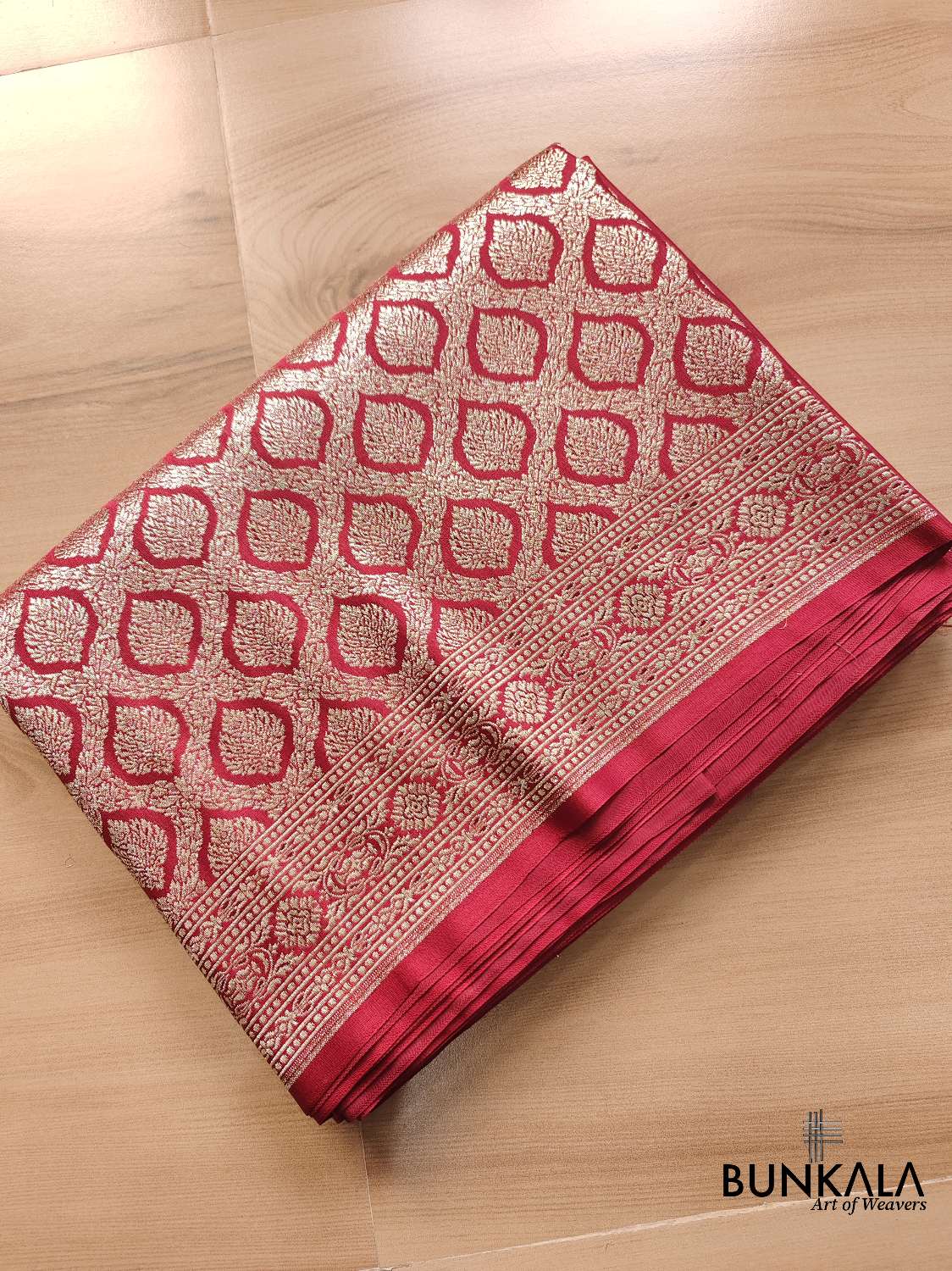 Maroon Mashru Silk Banarasi Saree