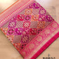 Pink Two Tone Pure Tissue Silk Handloom Plain Banarasi Saree with Big Patola Border