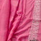 Pink Pure Khaddi Chiffon Allover Silver Zari Buti Handloom Banarasi Saree