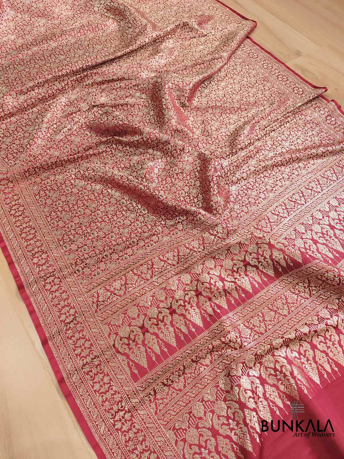 Red Mashru Silk Banarasi Saree