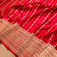 Vibrant Red Pure Mashru Silk Allover Buti Design Handloom Banarasi Saree