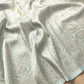 Icy Delight Ice Blue Mashru Silk Banarasi Saree