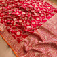 Luxurious Appeal Red Intricate Handwoven Pure Katan Silk Kadwa Jangla Meenakari Banarasi Saree