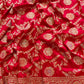 Luxurious Appeal Red Intricate Handwoven Pure Katan Silk Kadwa Jangla Meenakari Banarasi Saree