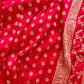 Luxurious Appeal Red Intricate Handwoven Pure Katan Silk Kadwa Jangla Meenakari Banarasi Saree