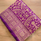 Traditional Touch Purple Heritage Brocade Design Handloom Pure Katan Silk Meenakari Banarasi Saree