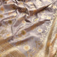 Grey Mashru Silk Meenakari Jaal Design Weaved Banarasi Saree