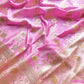 Pink Mashru Silk Meenakari Jaal Design Weaved Banarasi Saree