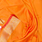 Orange Floral Jaal Design Banarasi Silk Saree