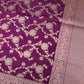 Purple Floral Jaal Design Banarasi Silk Saree