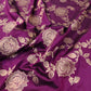 Purple Floral Jaal Design Banarasi Silk Saree