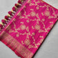 Pink Floral Jaal Design Banarasi Silk Saree