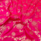 Pink Floral Jaal Design Banarasi Silk Saree