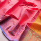 Pink Kanjivaram Silk Saree with Contrast Border