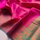 Pink Kanjivaram Silk Saree with Contrast Border