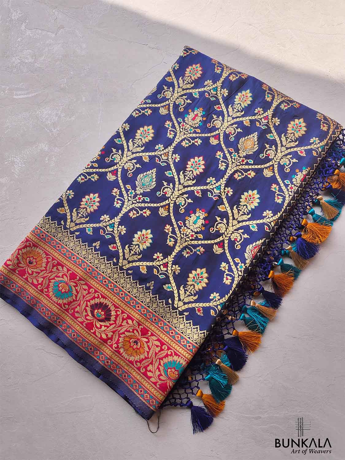 Blue Meenakari Banarasi Silk Saree