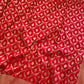 Red Pure Katan Silk Jaal Design Handloom Banarasi Saree