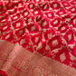 Red Pure Katan Silk Jaal Design Handloom Banarasi Saree