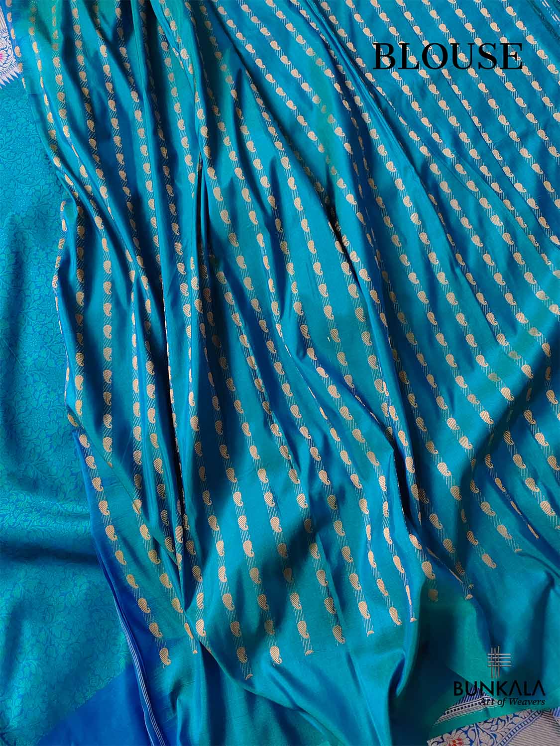 Blue Pure Katan Silk Tanchui Handloom Meenakari Banarasi Saree