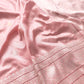 Classic Baby Pink Pure Katan Silk Handloom Allover Sona Rupa Small Kadwa Buti Banarasi Saree