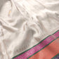 Enchanting White Pure Tissue Katan Silk Handloom Allover Sona Rupa Small Buti Banarasi Saree with Meenakari Border