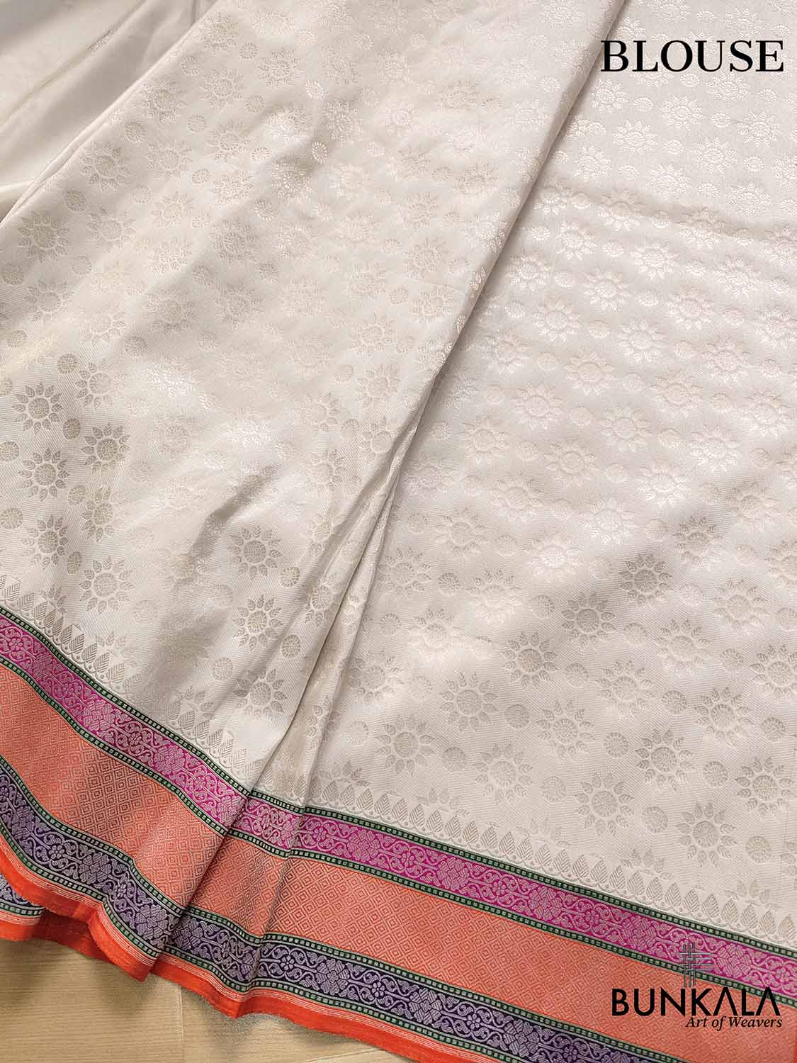 Enchanting White Pure Tissue Katan Silk Handloom Allover Sona Rupa Small Buti Banarasi Saree with Meenakari Border